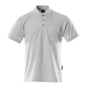 00783-260-08 Polo Shirt with chest pocket - grey-flecked