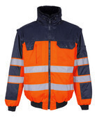 00920-660-141 Pilot Jacket - hi-vis orange/navy