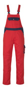 00969-430-21 Bib & Brace with kneepad pockets - red/navy