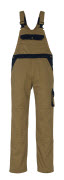 00969-430-51 Bib & Brace with kneepad pockets - khaki/navy