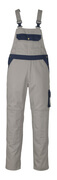 00969-430-881 Bib & Brace with kneepad pockets - light grey/navy