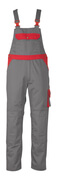 00969-430-88802 Bib & Brace with kneepad pockets - anthracite/red