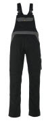 00969-430-9888 Bib & Brace with kneepad pockets - black/anthracite