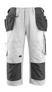 14349-442-0618 ¾ Length Trousers with holster pockets - white/dark anthracite