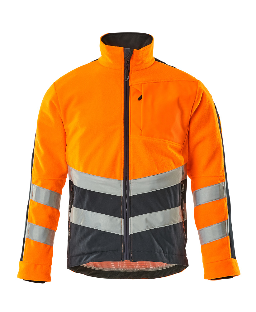 15503-259-14010 Fleece Jacket - hi-vis orange/dark navy