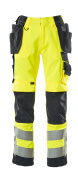 15531-860-14010 Trousers with holster pockets - hi-vis orange/dark navy