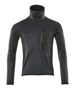 17003-316-01009 Fleece Jumper with half zip - dark navy/black