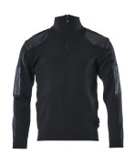 17205-939-010 Knitted Jumper with half zip - dark navy