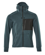 17384-319-4409 Hoodie with zipper - dark petroleum/black