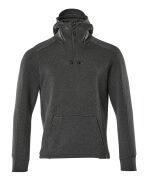 17684-319-09 Hoodie with half zip - black