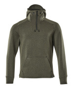 17684-319-3309 Hoodie with half zip - moss green/black
