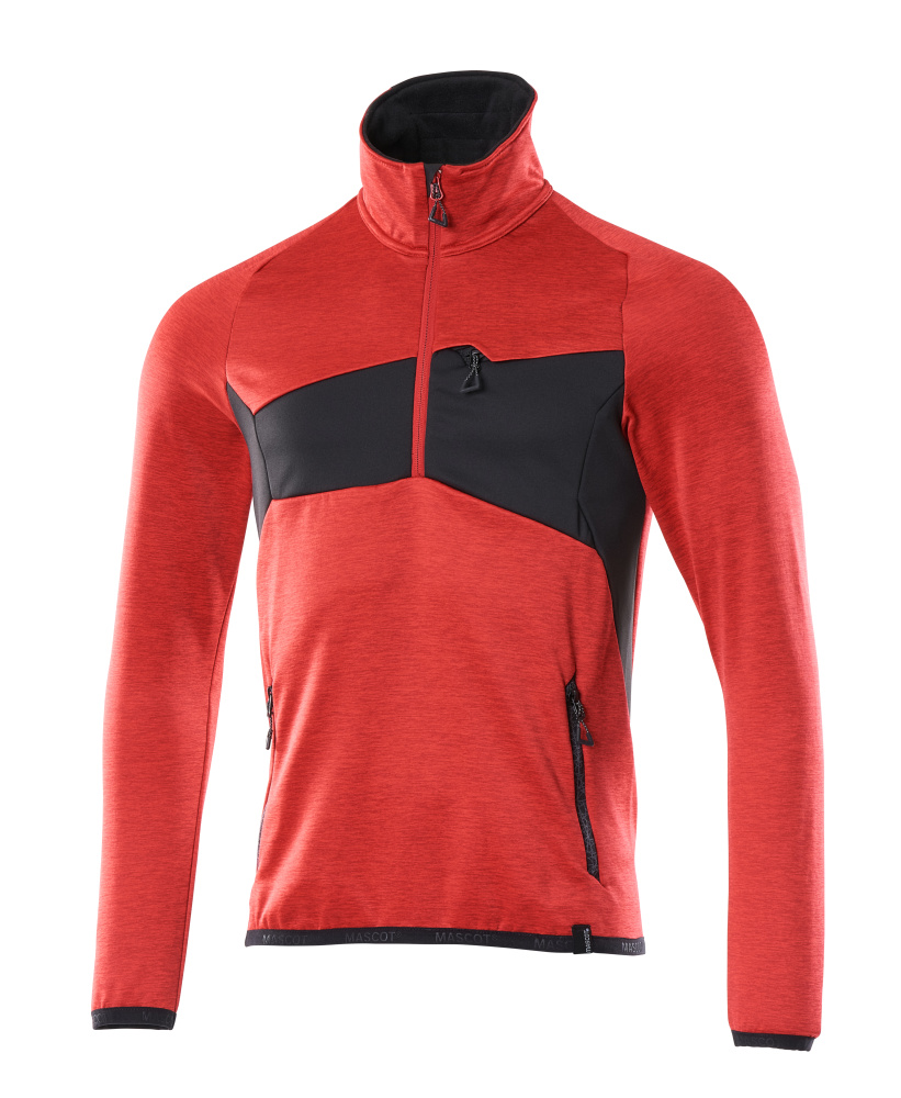 Mascot Accelerate Fleece Jumper with half zip, detail