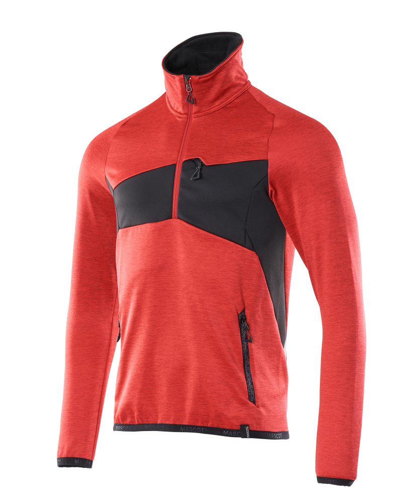 Mascot Accelerate Fleece Jumper with half zip, detail