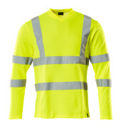 18281-995-17 T-shirt, long-sleeved - hi-vis yellow