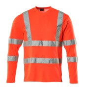 18281-995-222 T-shirt, long-sleeved - hi-vis red