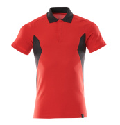 18383-961-20209 Polo shirt - traffic red/black