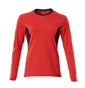18391-959-20209 T-shirt, long-sleeved - traffic red/black