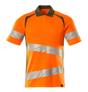19083-771-1433 Polo shirt - hi-vis orange/moss green