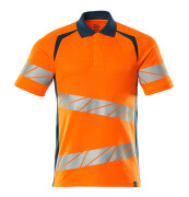 19083-771-1444 Polo shirt - hi-vis orange/dark petroleum