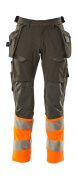 19131-711-01014 Trousers with holster pockets - dark navy/hi-vis orange