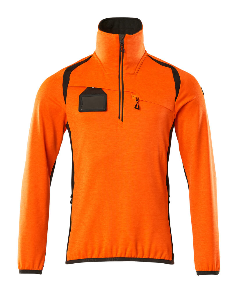 Mascot Accelerate Safe Fleece Jumper with half zip, front