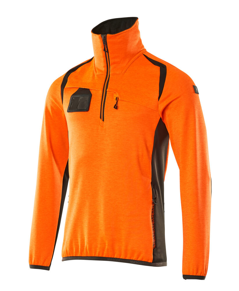 Mascot Accelerate Safe Fleece Jumper with half zip, detail