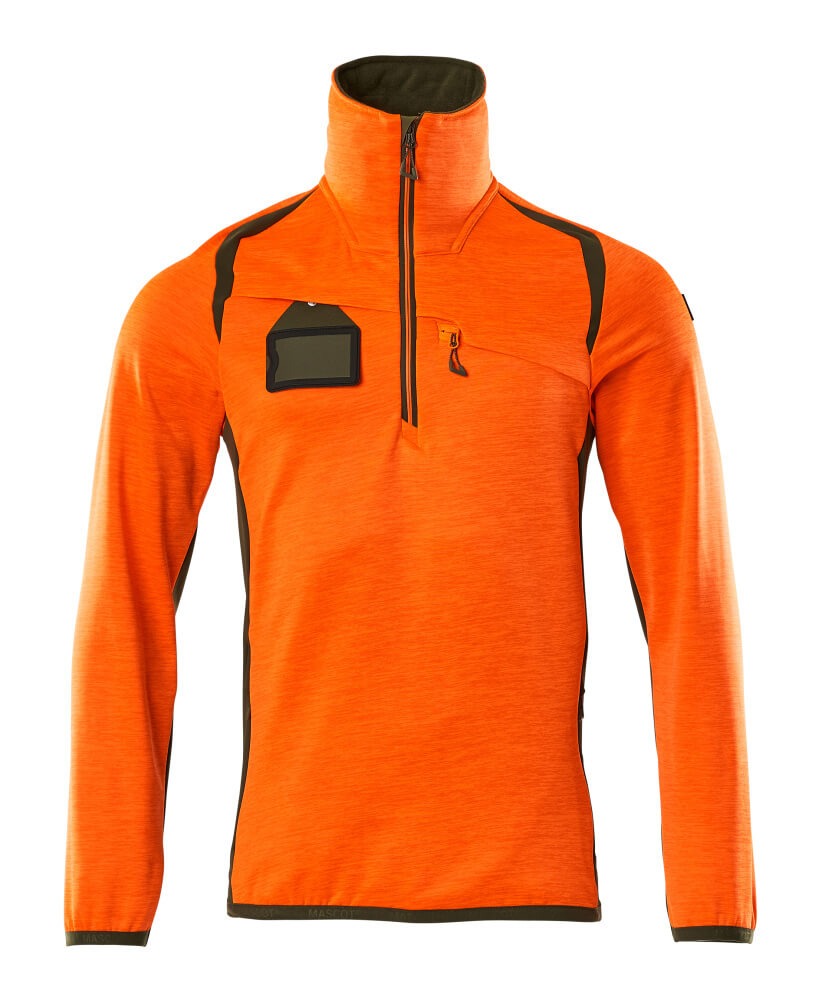 Mascot Accelerate Safe Fleece Jumper with half zip, front