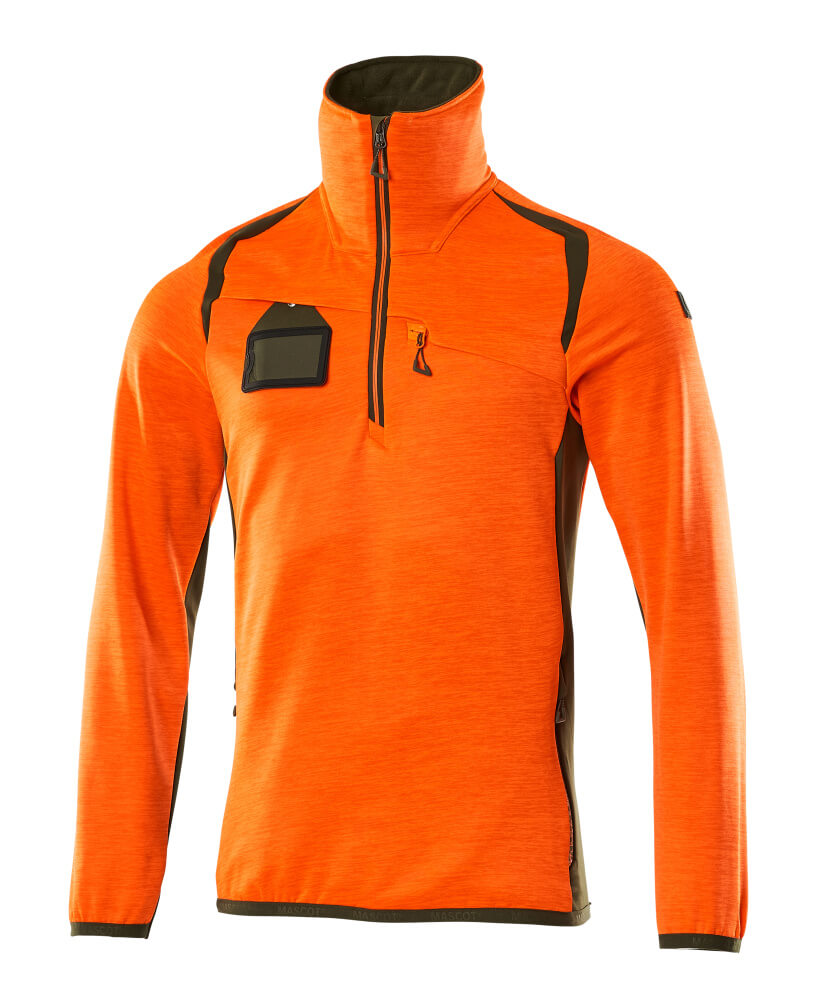 Mascot Accelerate Safe Fleece Jumper with half zip, detail