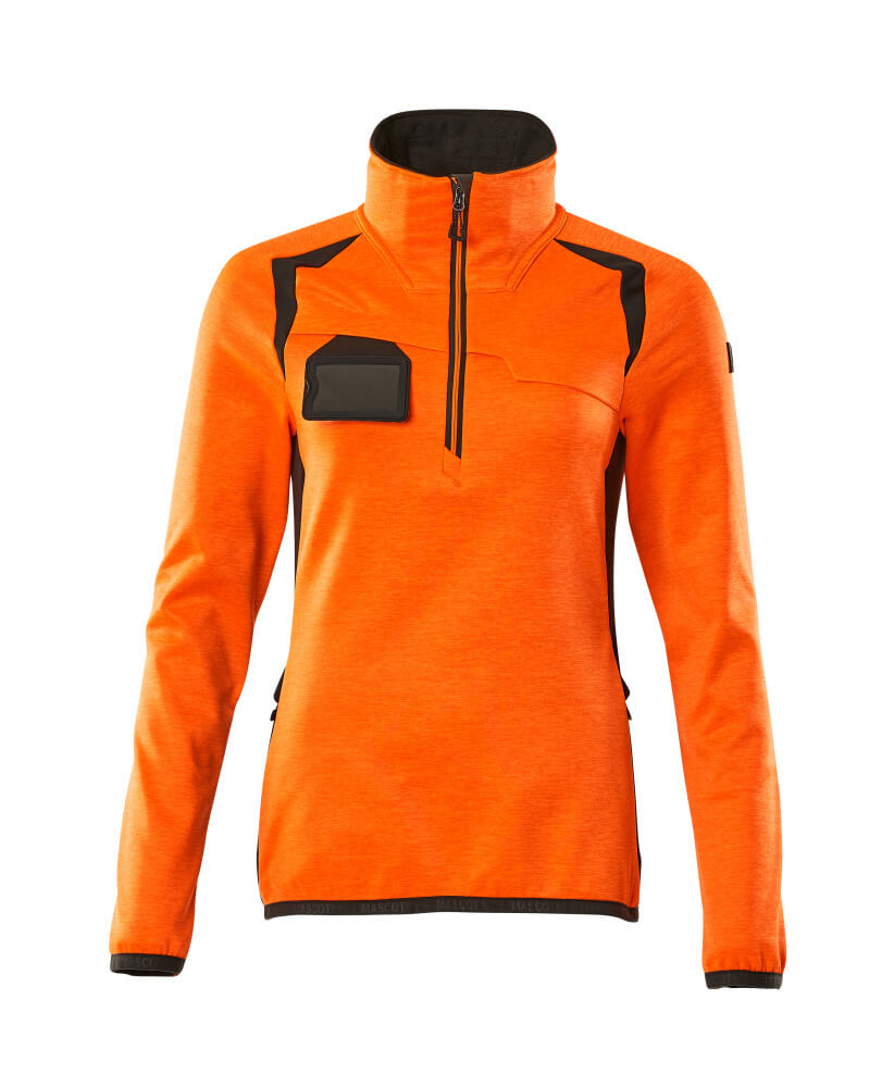 Mascot Accelerate Safe Women's Fleece Jumper with half zip, front