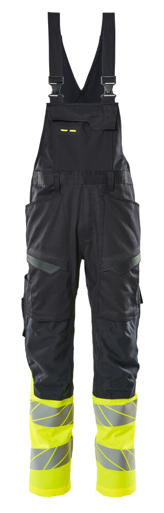 Mascot Accelerate Safe Bib & Brace with kneepad pockets, front