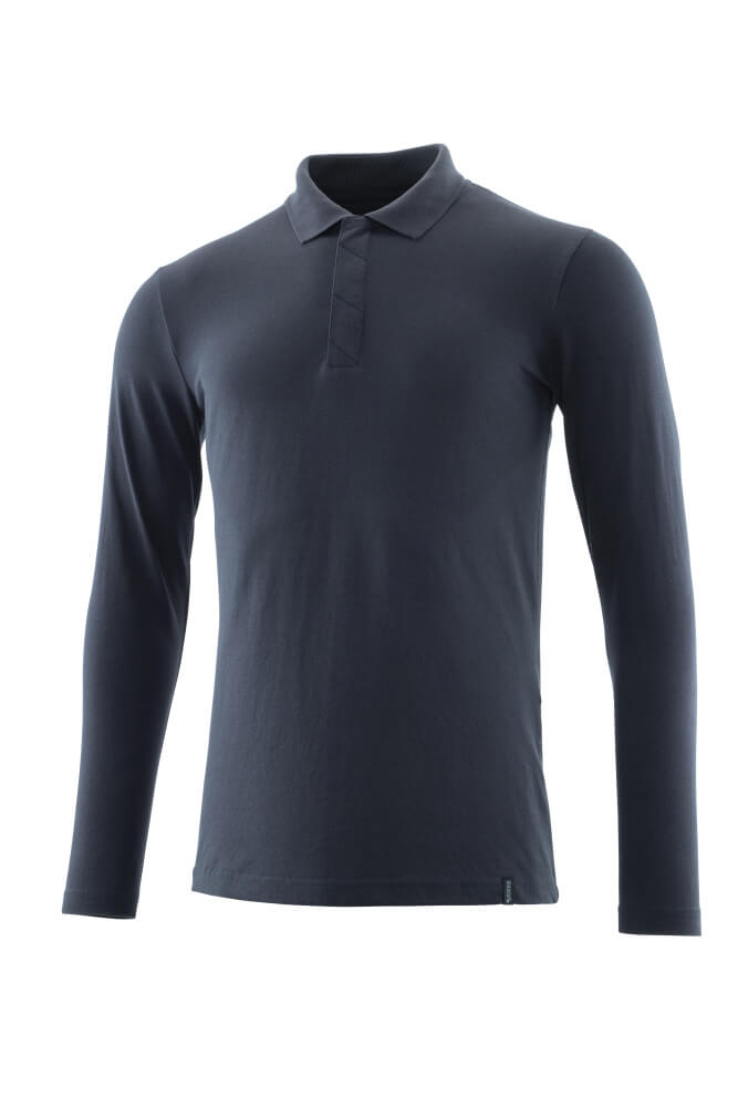 Mascot Crossover Polo Shirt, long-sleeved, detail