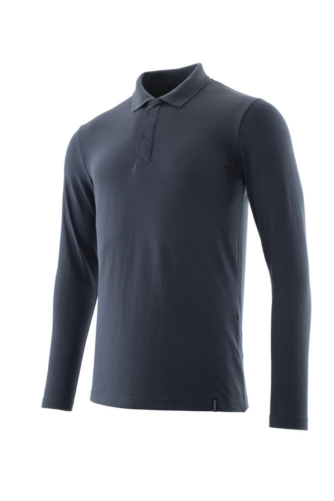 Mascot Crossover Polo Shirt, long-sleeved, detail