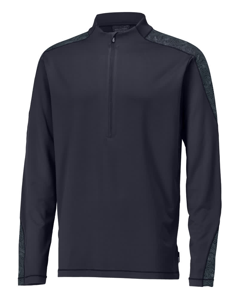 Mascot Customized T-shirt, long-sleeved, with half zip, detail