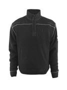 50354-835-09 Knitted Jumper with half zip - black