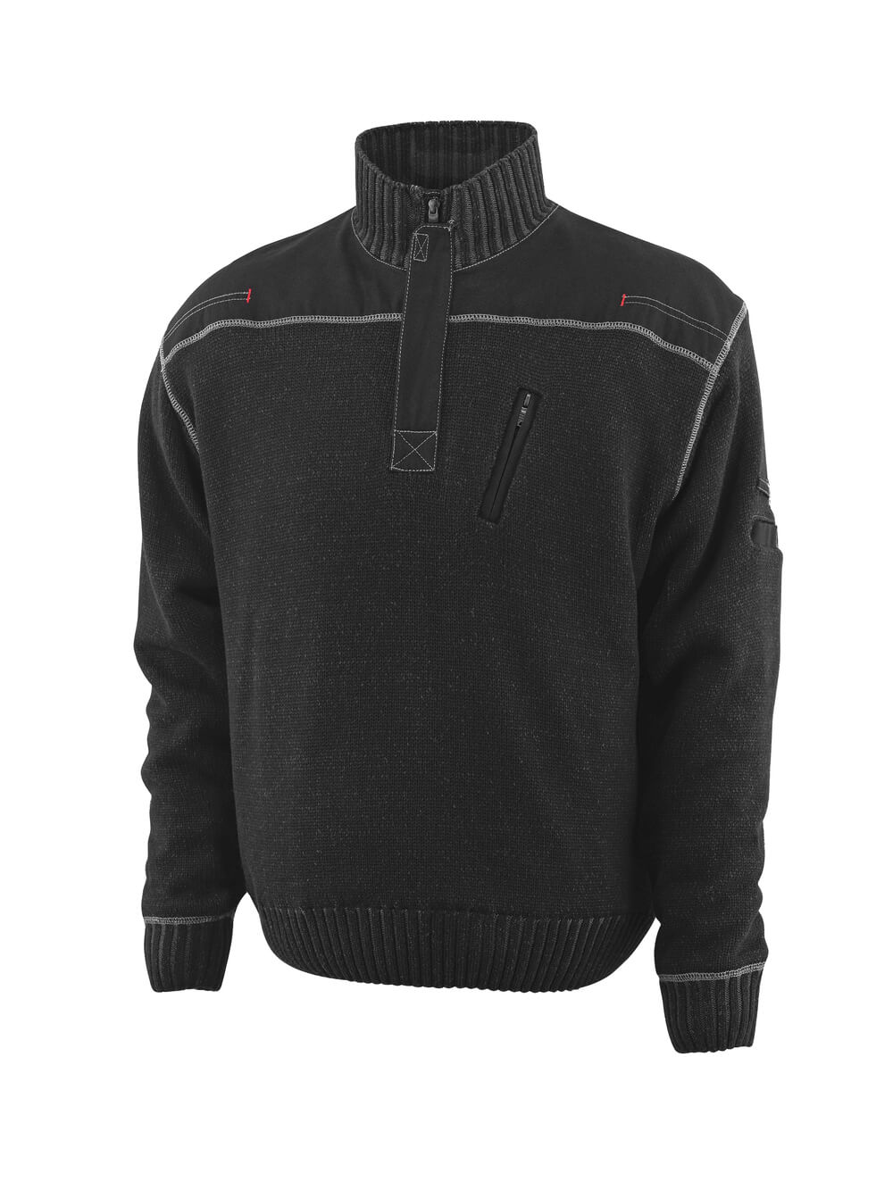 Mascot Frontline Naxos Knitted Jumper with half zip, detail