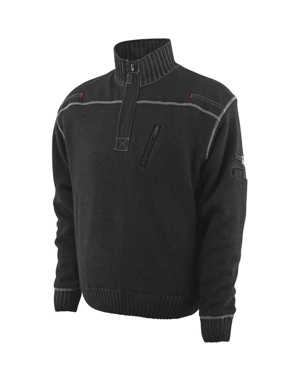 Mascot Frontline Naxos Knitted Jumper with half zip, detail
