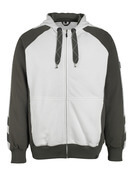 50509-811-0618 Hoodie with zipper - white/dark anthracite