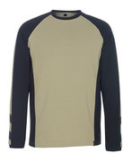 50568-959-5509 T-shirt, long-sleeved - light khaki/black