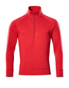 50611-971-02 Sweatshirt with half zip - red
